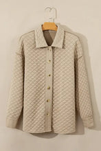 Exposed Seam Collared Neck Button Up Shacket Woman Outerwear