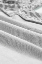 Exposed Seam Leopard Long Sleeve Sweatshirt Woman Sweatshirts