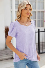 Eyelet Puff Sleeve T-Shirt Woman T Shirts