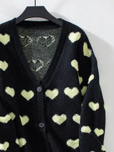 Cardigan femme à manches longues avec col en V et boutons, vêtement d'extérieur