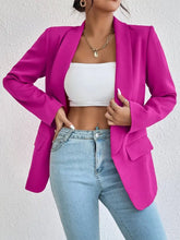 Shawl Collar Long Sleeve Blazer Woman Outerwear