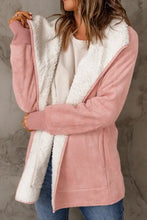 Open Front Long Sleeve Sherpa Jacket Woman Outerwear