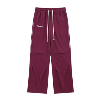 Men's Drawstring Pants with Pockets Red