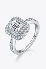 Adored 1 Carat Moissanite 925 Sterling Silver Side Stone Ring Rings