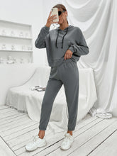 Ivy Lane Sports Hoodie and Joggers Set Dark Gray