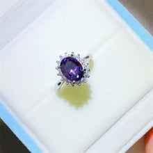 2 Carat 925 Sterling Silver Oval Moissanite Ring Rings