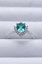 Paraiba Blue Zircon Pear Shape Ring Rings