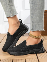 Breathable Mesh Slip-On Sneakers Black Woman Sneakers