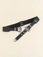Double Buckle PU Leather Belt Belts