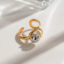 Stainless Steel Two-Tone Ring Fashion Jewelry