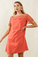 BiBi Crochet Lace Yoke Detailed Wrinkled Dress Casual Dresses