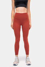 Millennia Invisible Pocket Sports Leggings Brick Red