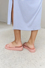 Forever Link Studded Cross Strap Sandals in Blush Woman Slippers