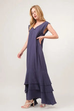 And The Why Washed Cotton Gauze Fringe Detail Tiered Dress Casual Dresses