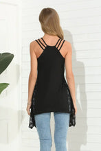 Shiny Printed Scoop Neck Strappy Tank Tanks & Camis