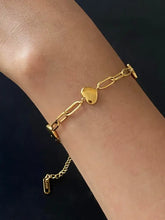 18K Gold-Plated Stainless Steel Heart Bracelet Bracelets