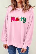 MERRY Round Neck Long Sleeve Sweatshirt Woman Sweatshirts