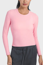 Millennia Round Neck Long Sleeve Sports Top Carnation Pink