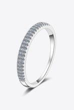 Moissanite 925 Sterling Silver Half-Eternity Ring Silver