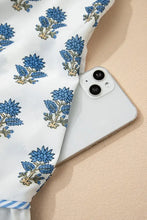 Floral Puff Sleeve Mini Dress with Pockets Woman Casual Dress