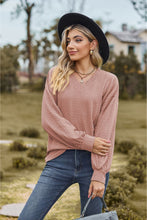 V-Neck Dropped Shoulder Blouse Woman Blouses