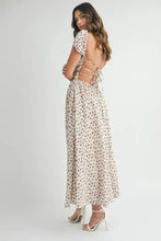 MABLE Floral Print Puff Sleeve Gathered Midi Dress Casual Dresses