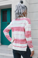 Two-Tone Slit Sweater Sweater Pullovers
