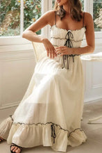 Frill Tied Front Midi Cami Dress Casual Dresses