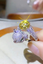 2 Carat Yellow Moissanite Animal Bypass Ring Rings