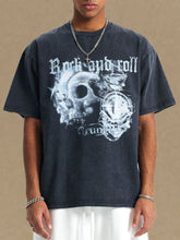 Men's Graphic Round Neck Half Sleeve T-Shirt Black