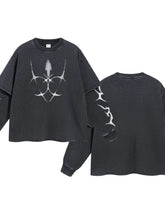 Men's Round Neck Long Sleeve Oversized T-Shirt