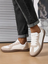 Contrast Lace-Up Casual Sneakers Woman Sneakers