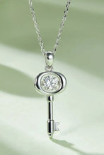 Adored Moissanite Key Pendant Necklace Silver One Size Necklaces