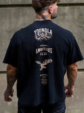 Men's Plus Size Graphic Round Neck Short Sleeve T-Shirt Black