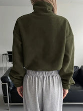Honey Zip Up Long Sleeve Cropped Jacket Woman Outerwear