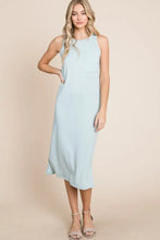 BOMBOM Ribbed Knit Sleeveless Midi Dress Mint Woman Casual Dress