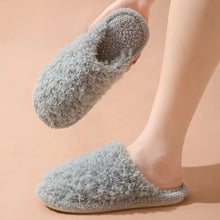 Round Toe Flats Slippers Gray Woman Slippers