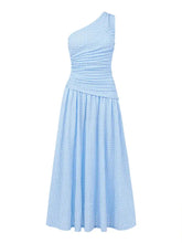Textured Single Shoulder Dress Casual Dresses