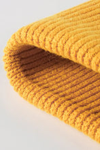 Button Detail Rib-Knit Cuff Beanie Hats