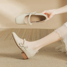 Square Toe Block Heels Pumps woman pumps