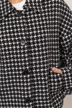 HYFVE Tweed Plaid Button Up Collared Neck Jacket Woman Outerwear