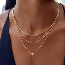 18K Gold-Plated Layered Necklace Gold One Size