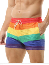 Men's Color Block Drawstring Shorts