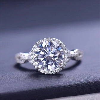 3 Carat 925 Sterling Silver Moissanite Ring Silver
