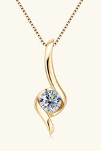 1 Carat Moissanite 925 Sterling Silver Necklace Gold One Size Necklaces