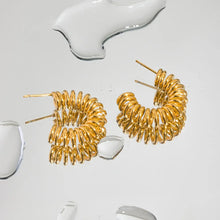 18K Gold-Plated Stainless Steel C-Hoop Earrings Gold One Size