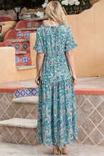Paisley Print Flounce Sleeve Maxi Dress Woman Maxi Dress