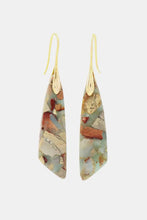 Handmade Natural Stone Dangle Earrings Gold One Size Earrings