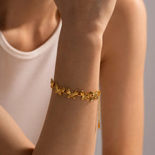 18K Gold-Plated Butterfly Bracelet Gold One Size