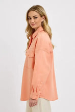 RISEN Full Size Button Down Long Sleeve Denim Shacket with Chest Pockets Plus Size Woman Outerwear